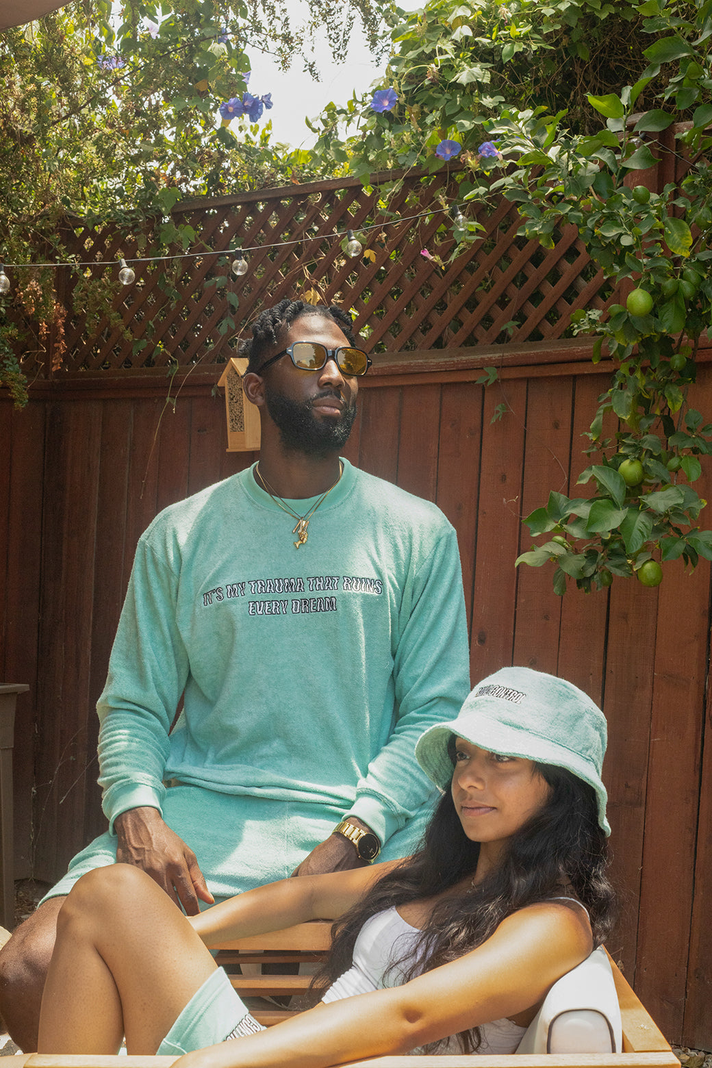 Mint Textured Crew Neck