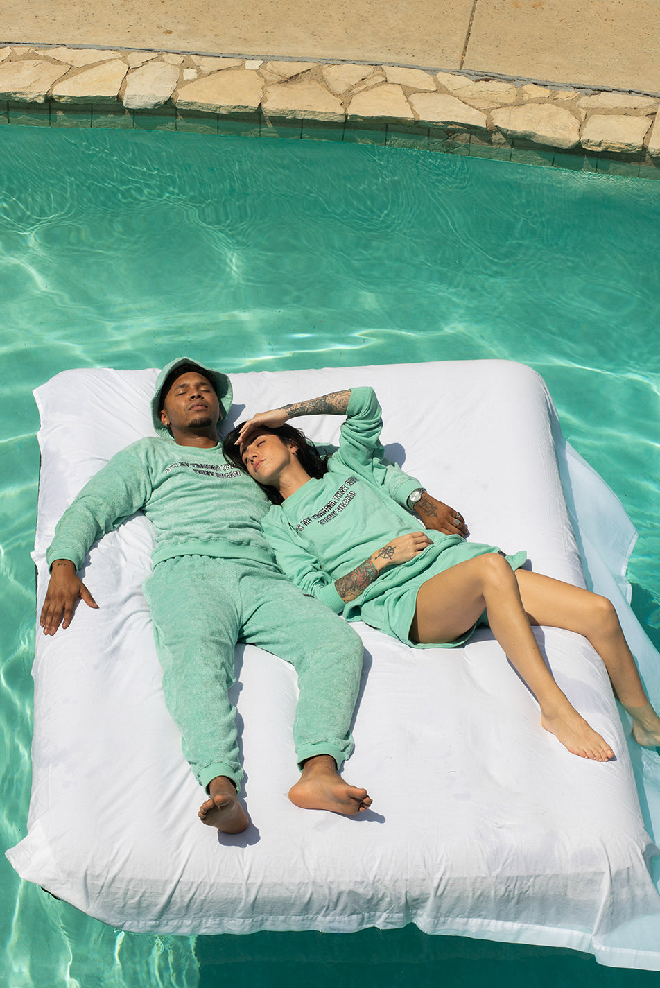 Mint Textured Sweatpants